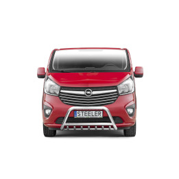 Bullbar Omologat RAR, Steeler 4x4 "A" Bar cu Țăruși, Culoare Argintiu, Opel Vivaro 2014 - 2019 - EDK.ro