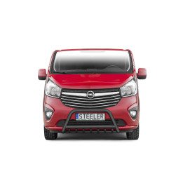 Bullbar Omologat RAR, Steeler 4x4 "A" Bar cu Țăruși, Culoare Negru, Opel Vivaro 2014 - 2019 - EDK.ro