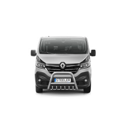 Bullbar Omologat RAR, Steeler 4x4 "A" Bar cu Țăruși, Culoare Argintiu, Renault Trafic 2019 - 2021 - EDK.ro