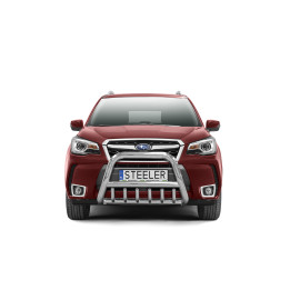 EC Homologated Bullbar, Steeler 4x4 "A" Bar with Spikes, Color Silver, Subaru Forester 2013 - 2019 - EDK.ro