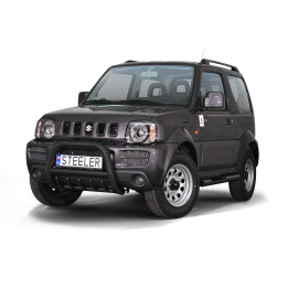 EC Homologated Bullbar, Steeler 4x4 "A" Bar with Spikes, Color Black, Suzuki Jimny 2005 - 2012 - EDK.ro