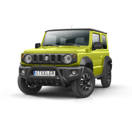Bullbar Omologat RAR, Steeler 4x4 "A" Bar cu Țăruși, Culoare Negru, Suzuki Jimny 2018 - Prezent - EDK.ro