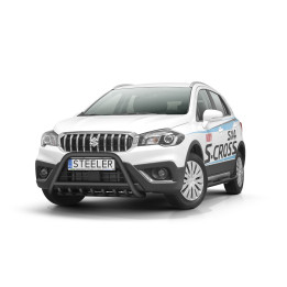 EC Homologated Bullbar, Steeler 4x4 "A" Bar with Spikes, Color Black, Suzuki SX4 S-Cross 2016 - 2021 - EDK.ro