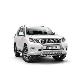 EC Homologated Bullbar, Steeler 4x4 "A" Bar with Spikes, Color Silver, Toyota Land Cruiser 150 2017 - Present - EDK.ro