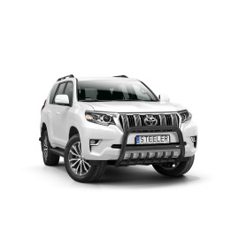 EC Homologated Bullbar, Steeler 4x4 "A" Bar with Spikes, Color Black, Toyota Land Cruiser 150 2017 - Present - EDK.ro