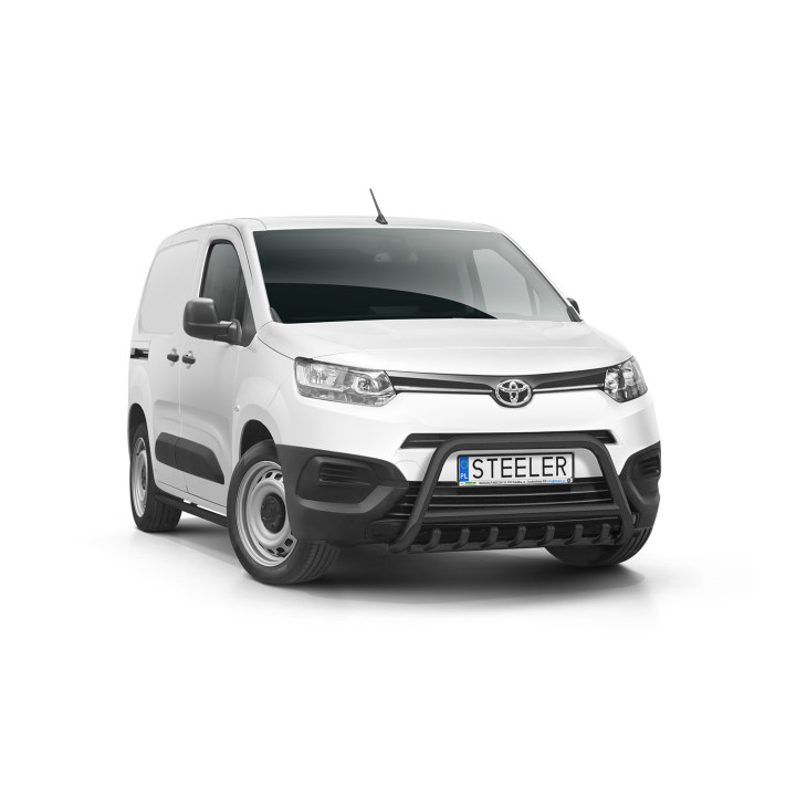 EC Homologated Bullbar, Steeler 4x4 "A" Bar with Spikes, Color Black, Toyota ProAce City Furgon 2019 - Present - EDK.ro