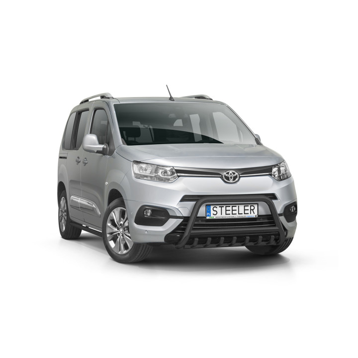 EC Homologated Bullbar, Steeler 4x4 "A" Bar with Spikes, Color Black, Toyota ProAce City Verso 2019 - Present - EDK.ro