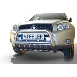 EC Homologated Bullbar, Steeler 4x4 "A" Bar with Spikes, Color Silver, Toyota RAV4 2006 - 2010 - EDK.ro