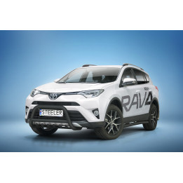 Bullbar Omologat RAR, Steeler 4x4 "A" Bar cu Țăruși, Culoare Negru, Toyota RAV4 2016 - 2018 - EDK.ro