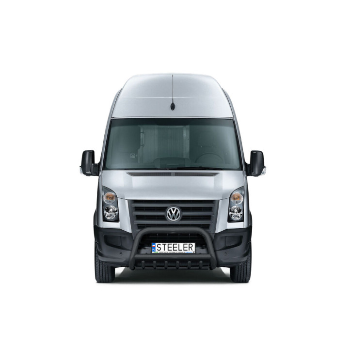 EC Homologated Bullbar, Steeler 4x4 "A" Bar with Spikes, Color Black, Volkswagen Crafter 2006 - 2017 - EDK.ro