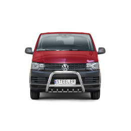 EC Homologated Bullbar, Steeler 4x4 "A" Bar with Spikes, Color Silver, Volkswagen Transporter T6 2015 - 2019 - EDK.ro