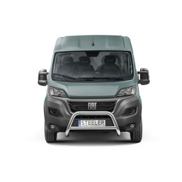 Bullbar Omologat RAR, Steeler 4x4 "A" Bar cu Traversă, Culoare Argintiu, Fiat Ducato / Citroën Jumper / Peugeot Boxer 2006 - 202