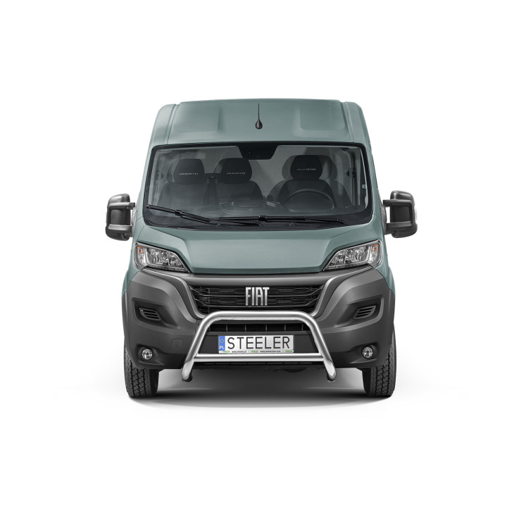 Bullbar Omologat RAR, Steeler 4x4 "A" Bar cu Traversă, Culoare Argintiu, Fiat Ducato / Citroën Jumper / Peugeot Boxer 2006 - 202