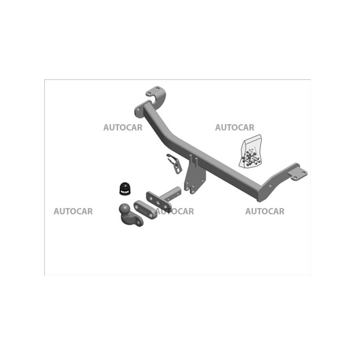 Semi-Detachable Bolted Towbar, Brink, Suzuki Jimny 2018 - Present - EDK.ro