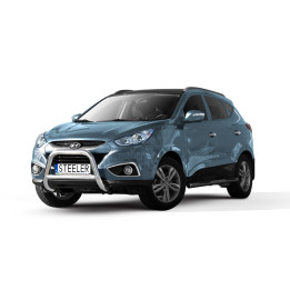 Bullbar Omologat RAR, Steeler 4x4 "A" Bar cu Traversă, Culoare Argintiu, Hyundai ix35 2009 - 2015 - EDK.ro
