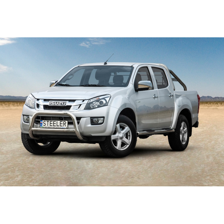 Bullbar Omologat RAR, Steeler 4x4 "A" Bar cu Traversă, Culoare Argintiu, Isuzu D-Max 2012 - Prezent - EDK.ro