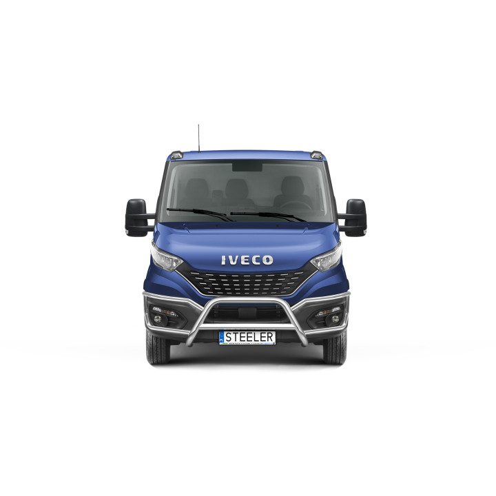 Bullbar Omologat RAR, Steeler 4x4 "A" Bar cu Traversă, Culoare Argintiu, Iveco Daily 2019 - 2024 - EDK.ro