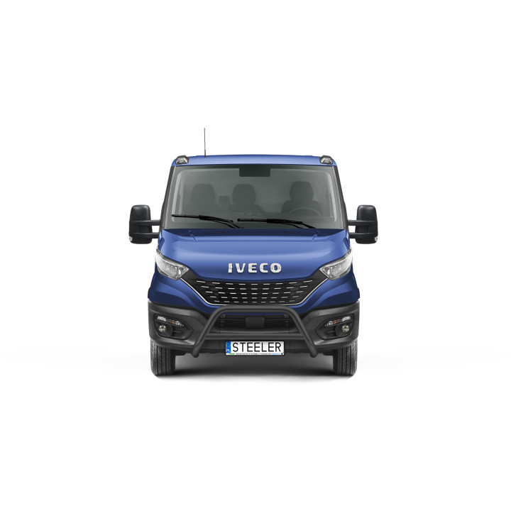 Bullbar Omologat RAR, Steeler 4x4 "A" Bar cu Traversă, Culoare Argintiu, Iveco Daily 2019 - 2024 - EDK.ro