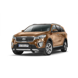 EC Homologated Bullbar, Steeler 4x4 "A" Bar with Crossbar, Color Black, Kia Sorento 2015 - 2018 - EDK.ro