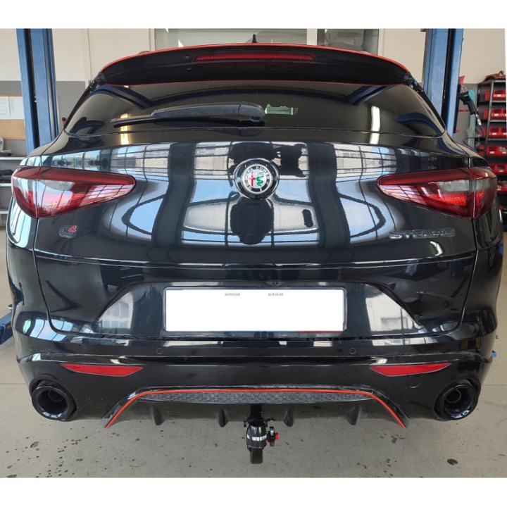Vertical Detachable Towbar with Key, Westfalia Automotive, Alfa Romeo Stelvio 2016 - Present - EDK.ro