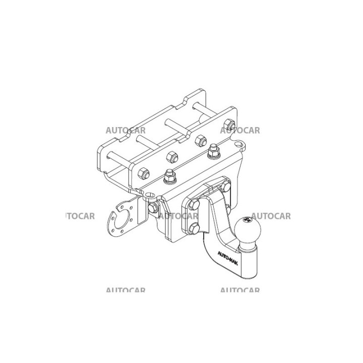 Towbar, Auto-Hak, Semi-Detachable System, Jeep Gladiator 2019 - Present - EDK.ro