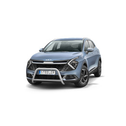 Bullbar Omologat RAR, Steeler 4x4 "A" Bar cu Traversă, Culoare Argintiu, Kia Sportage 2021 - Prezent - EDK.ro