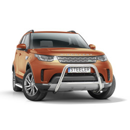 Bullbar Omologat RAR, Steeler 4x4 "A" Bar cu Traversă, Culoare Argintiu, Land Rover Discovery 2017 - Prezent - EDK.ro