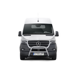 EC Homologated Bullbar, Steeler 4x4 "A" Bar with Crossbar, Color Silver, Mercedes-Benz Sprinter 2018 - Present - EDK.ro