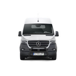 EC Homologated Bullbar, Steeler 4x4 "A" Bar with Crossbar, Color Black, Mercedes-Benz Sprinter 2018 - Present - EDK.ro