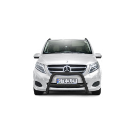 Bullbar Omologat RAR, Steeler 4x4 "A" Bar cu Traversă, Culoare Negru, Mercedes-Benz V-Class 2014 - 2019 - EDK.ro