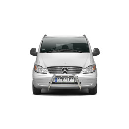 Bullbar Omologat RAR, Steeler 4x4 "A" Bar cu Traversă, Culoare Argintiu, Mercedes-Benz Vito 2003 - 2010 - EDK.ro