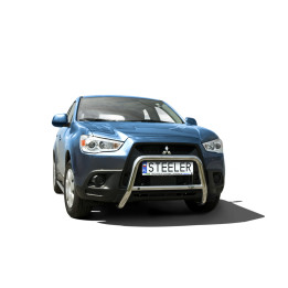 Bullbar Omologat RAR, Steeler 4x4 "A" Bar cu Traversă, Culoare Argintiu, Mitsubishi ASX 2010 - 2012 - EDK.ro