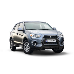 Bullbar Omologat RAR, Steeler 4x4 "A" Bar cu Traversă, Culoare Negru, Mitsubishi ASX 2012 - 2016 - EDK.ro