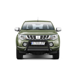 Bullbar Omologat RAR, Steeler 4x4 "A" Bar cu Traversă, Culoare Negru, Mitsubishi L200 2015 - 2019 - EDK.ro