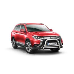 Bullbar Omologat RAR, Steeler 4x4 "A" Bar cu Traversă, Culoare Argintiu, Mitsubishi Outlander 2018 - 2021 - EDK.ro