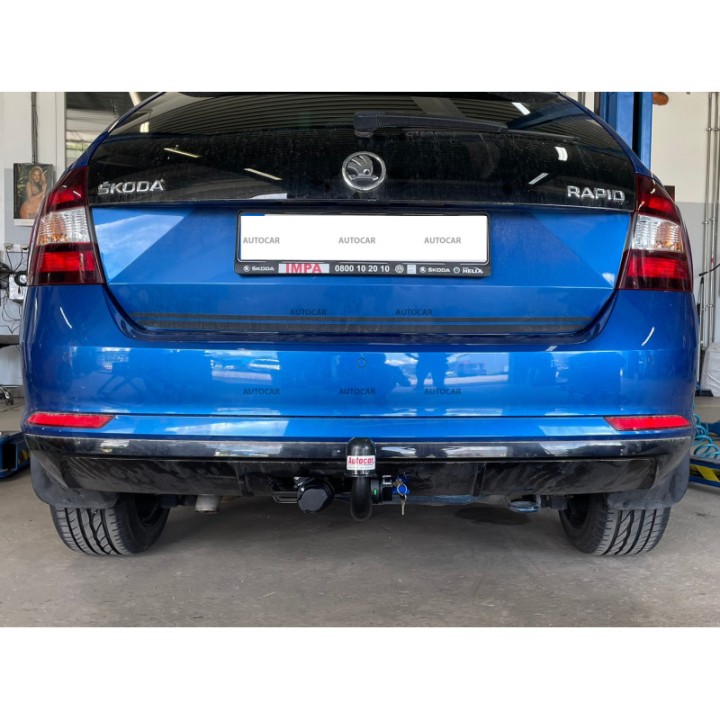 Cârlig de Remorcare, Auto-Hak, Sistem Demontabil Vertical, Škoda Rapid 2015 - Prezent - EDK.ro