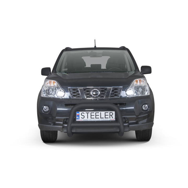 EC Homologated Bullbar, Steeler 4x4 "A" Bar with Crossbar, Color Silver, Nissan X-Trail 2007 - 2010 - EDK.ro
