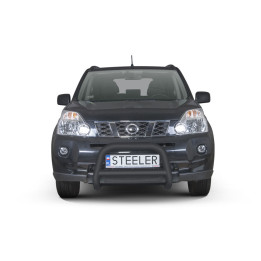 EC Homologated Bullbar, Steeler 4x4 "A" Bar with Crossbar, Color Black, Nissan X-Trail 2007 - 2010 - EDK.ro