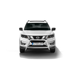 EC Homologated Bullbar, Steeler 4x4 "A" Bar with Crossbar, Color Silver, Nissan X-Trail 2018 - 2021 - EDK.ro