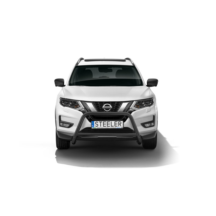 EC Homologated Bullbar, Steeler 4x4 "A" Bar with Crossbar, Color Silver, Nissan X-Trail 2018 - 2021 - EDK.ro