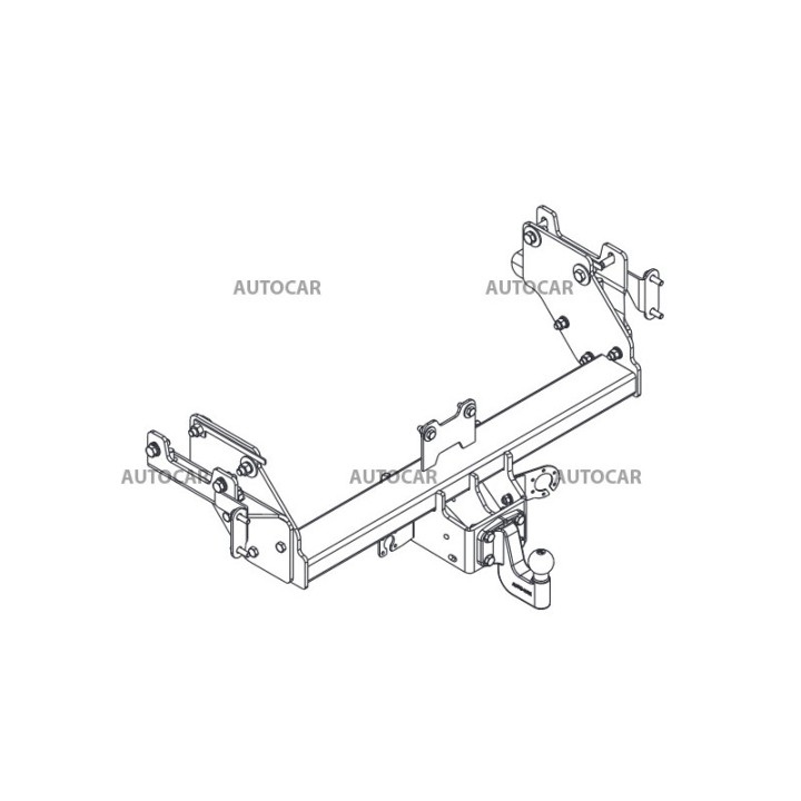 Towbar, Auto-Hak, Semi-Detachable System, Dodge RAM 1500 / 2500 2008 - 2019 - EDK.ro