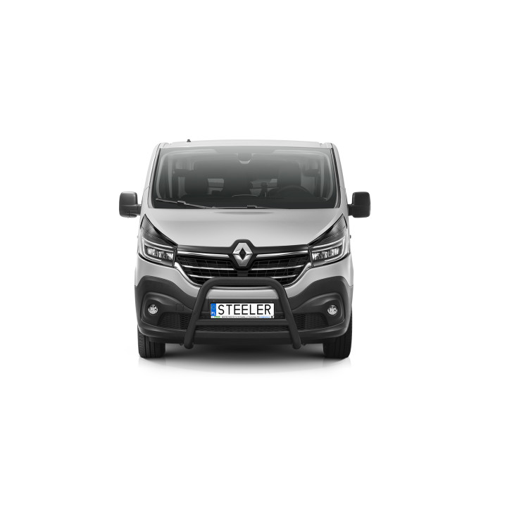 Bullbar Omologat RAR, Steeler 4x4 "A" Bar cu Traversă, Culoare Argintiu, Renault Trafic 2019 - 2021 - EDK.ro