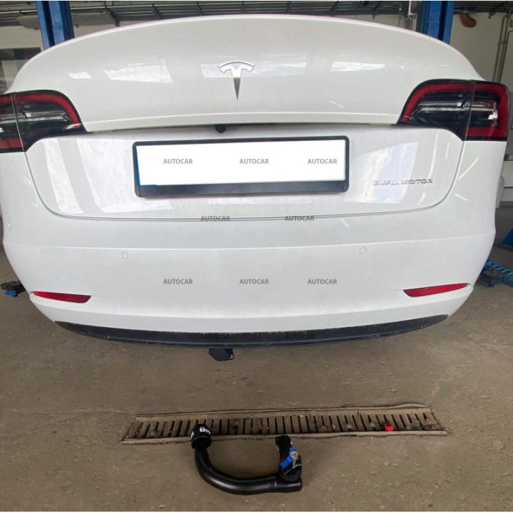 Vertical Detachable Towbar with Key, Aragon, Tesla Model 3 2019 - 2023 - EDK.ro