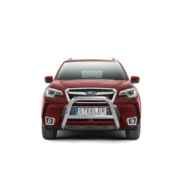 Bullbar Omologat RAR, Steeler 4x4 "A" Bar cu Traversă, Culoare Argintiu, Subaru Forester 2013 - 2019 - EDK.ro