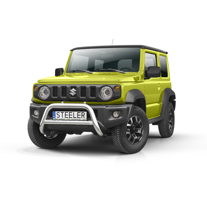Bullbar Omologat RAR, Steeler 4x4 "A" Bar cu Traversă, Culoare Argintiu, Suzuki Jimny 2018 - Prezent - EDK.ro