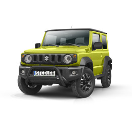 EC Homologated Bullbar, Steeler 4x4 "A" Bar with Crossbar, Color Black, Suzuki Jimny 2018 - Present - EDK.ro