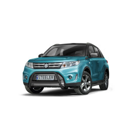 EC Homologated Bullbar, Steeler 4x4 "A" Bar with Crossbar, Color Black, Suzuki Vitara 2015 - 2018 - EDK.ro
