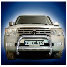 EC Homologated Bullbar, Steeler 4x4 "A" Bar with Crossbar, Color Silver, Toyota Land Cruiser V8 2007 - 2012 - EDK.ro