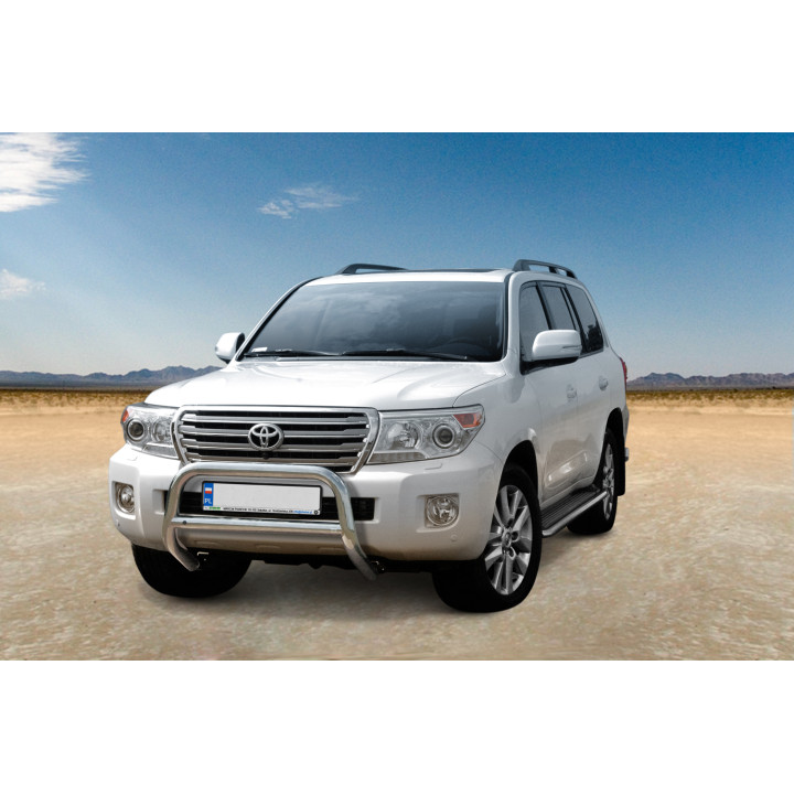 EC Homologated Bullbar, Steeler 4x4 "A" Bar with Crossbar, Color Silver, Toyota Land Cruiser V8 2012 - 2016 - EDK.ro