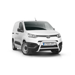 EC Homologated Bullbar, Steeler 4x4 "A" Bar with Crossbar, Color Silver, Toyota ProAce City Furgon 2019 - Present - EDK.ro